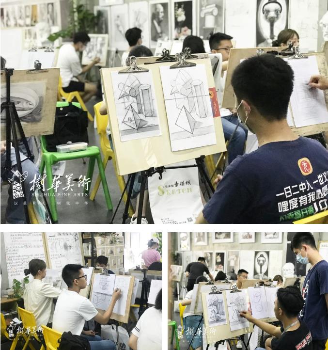 廣州樹(shù)華美術(shù)培訓(xùn)班成人部建筑加試全員通過(guò)